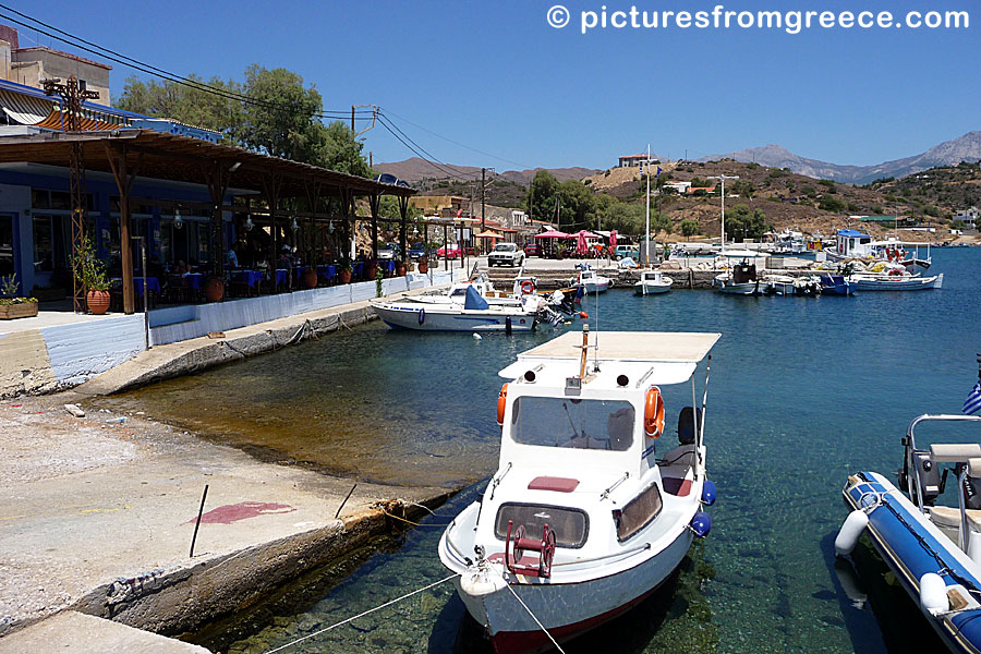 Limnia in Chios is a small harbor with sailboats and tavernas below the village Volissos.