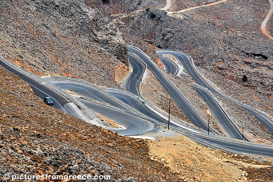 The long and winding road from Chora Sfakion to Anopoli in Crete