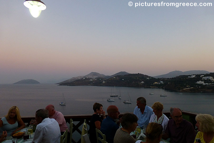 One of Leros best restaurants is Dimitris O Karaflas and it is located in the small village of Spilia above Panteli.