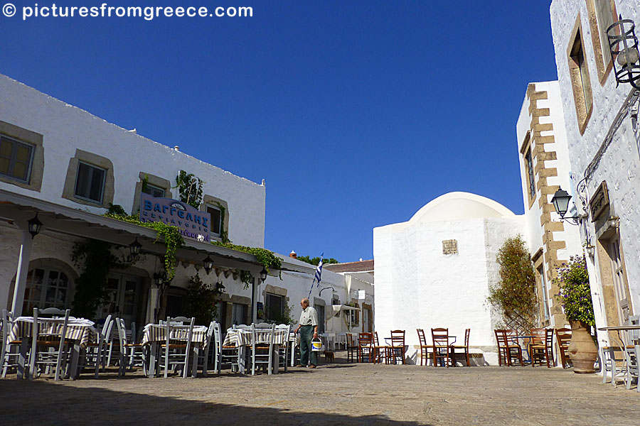 Tavernas in Chora on Patmos..