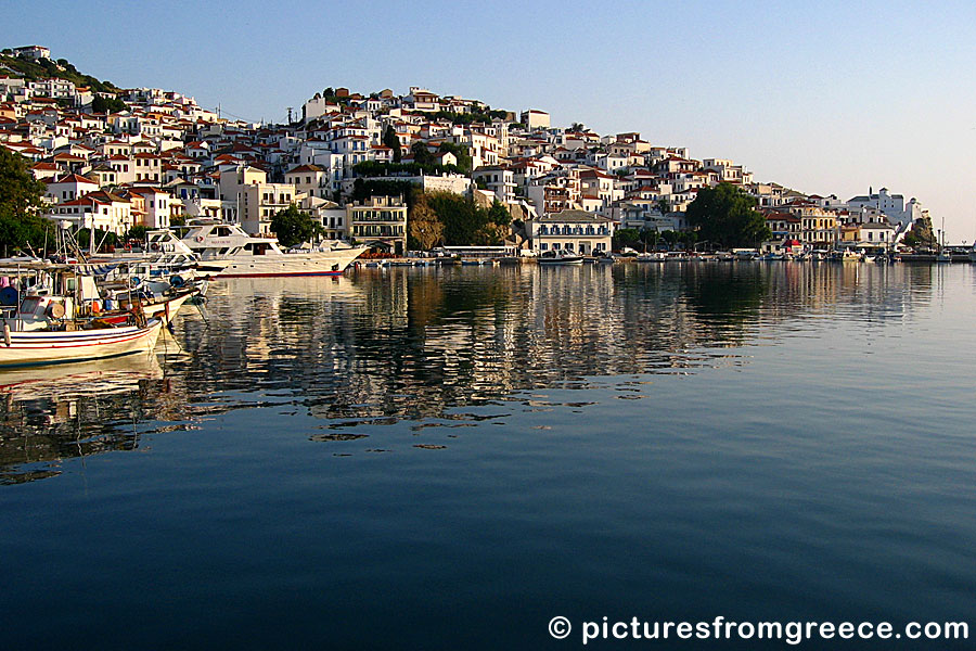 Skopelos Town in Skopelos.
