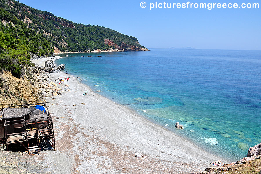 Veliano beach is within walking distance from Stafylos beach in Skopelos.