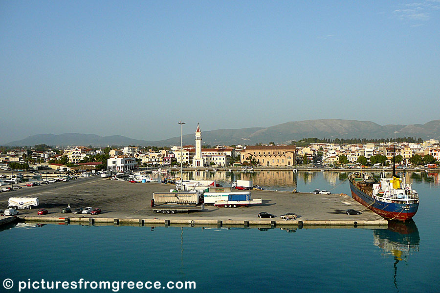 The port in Zakynthos Town.
