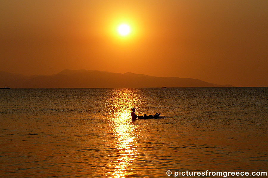 Sunset in Skala on Agistri.