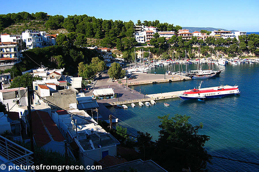 Patitiri in Alonissos as seen from the pirate museum.