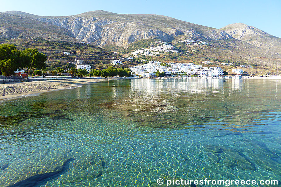 The sandy beach in Egiali is Amorgos best beach and it is ideal for families with children.
