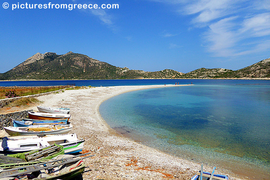Agios Pavlos is a small beach with crystal clear water not far from Aegiali in Amorgos.