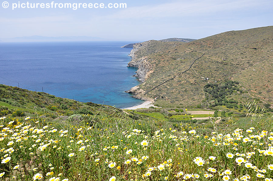 Lefkes beach close to Katapola in Amorgos.