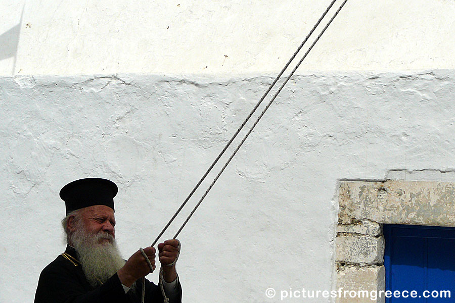 Bell ringing in Langada on Amorgos.