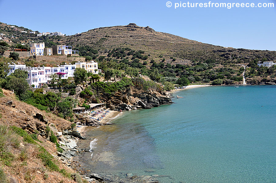 Aneroussa beach close to Batsi in Andros.