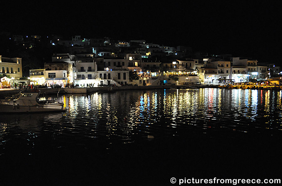 Batsi by night. Andros.