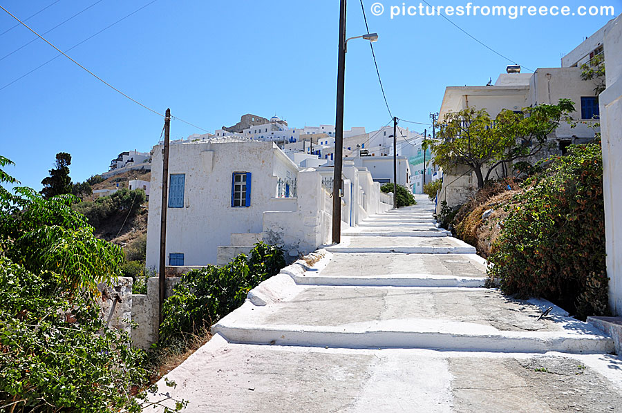 The stairs from Pera Gialos to Chora in Astypalea.