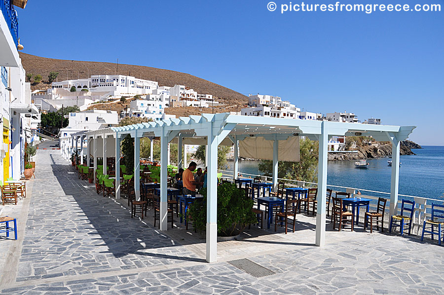 Tavernas in Pera Gialos in Astypalea.