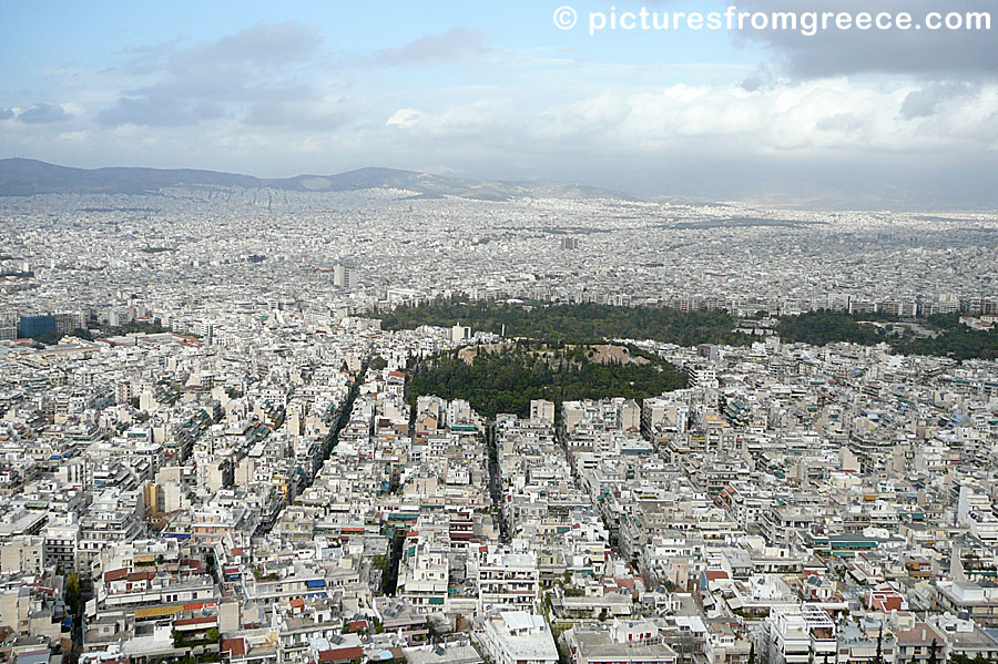 Lykavittos hill in Athens.