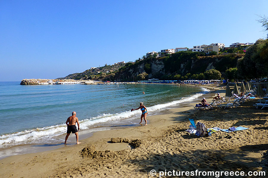 Almyrida beach in Crete.