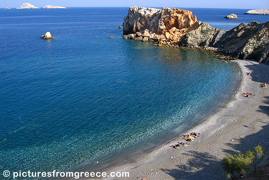 Vardia beach in Folegandros.