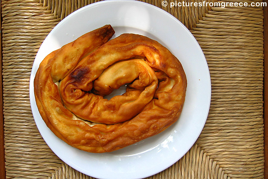 Pie in Skopelos is the island's most famous dish. It is also available in Alonissos.