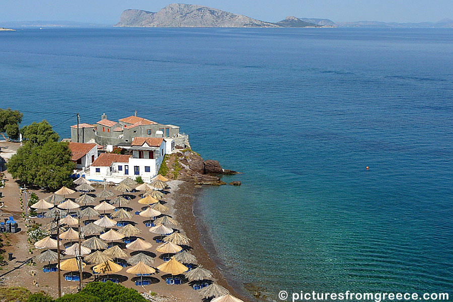 Vlychos beach in Hydra