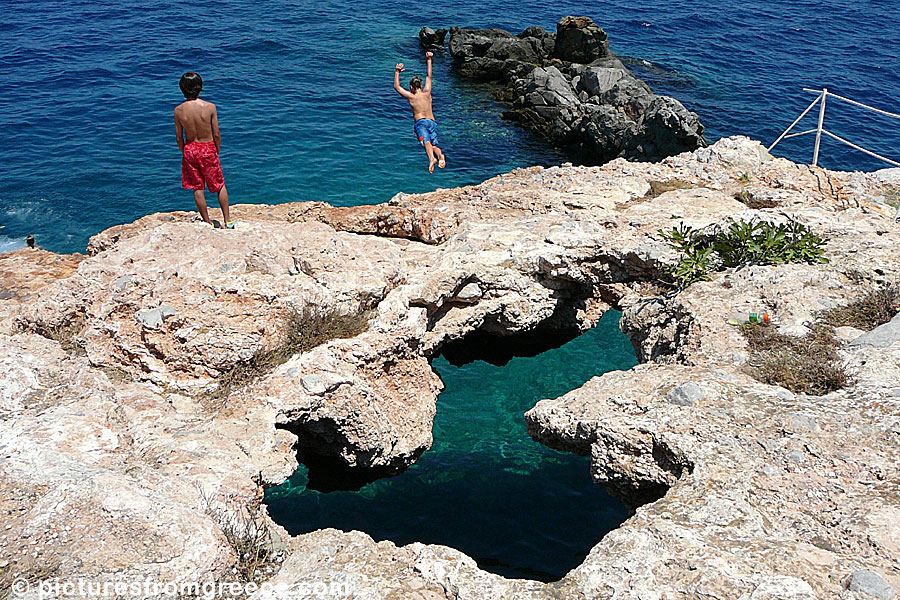 Spilia beach on Hydra.