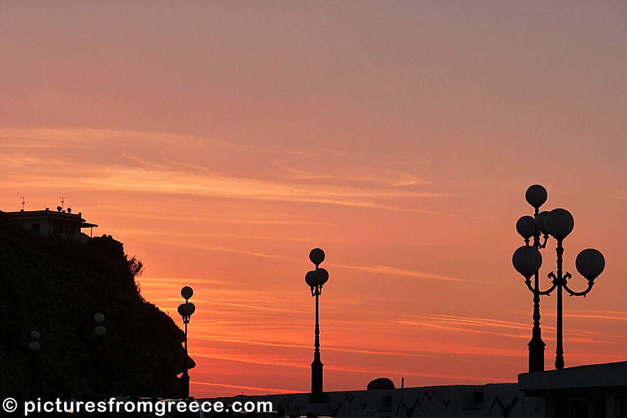 Sunset in Evdilos on Ikaria .