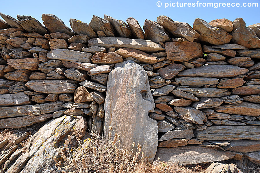 Stone walls in Ios.