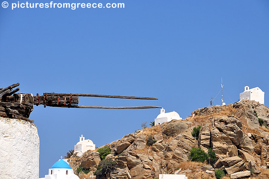 Windmills in Ios island.