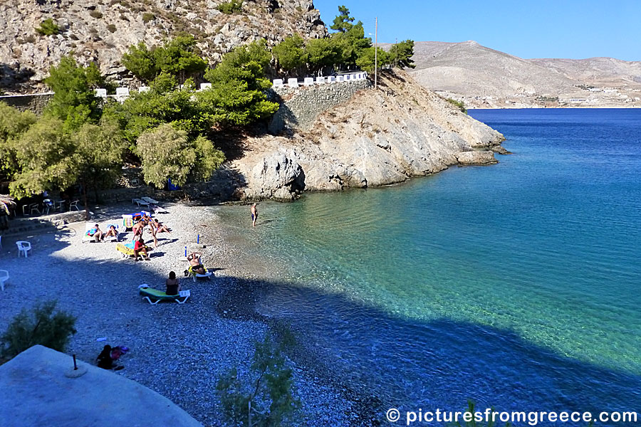 efyra is a nice little beach not far from the capital Pothia in Kalymnos.