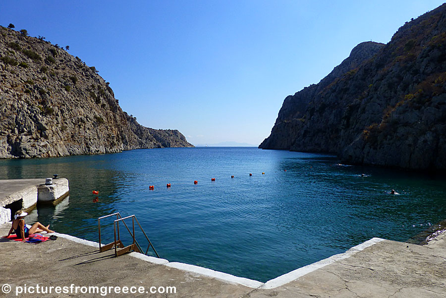 Rina beach in Kalymnos..