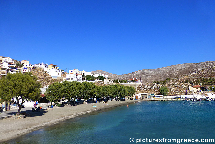 Vlychadia beach in Kalymnos.