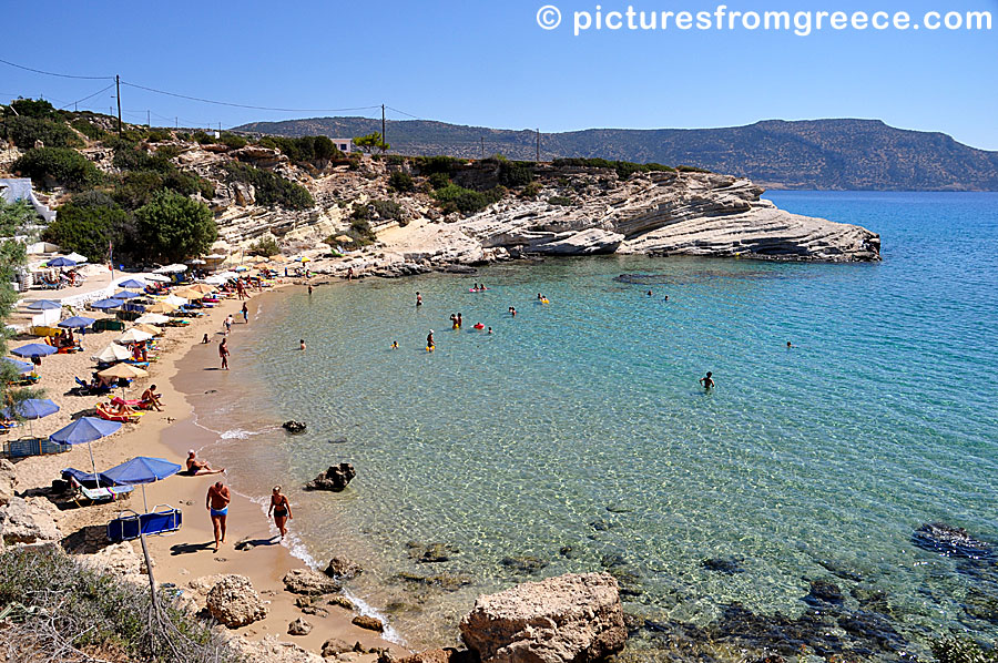 Mikri Amopi beach in Karpathos.