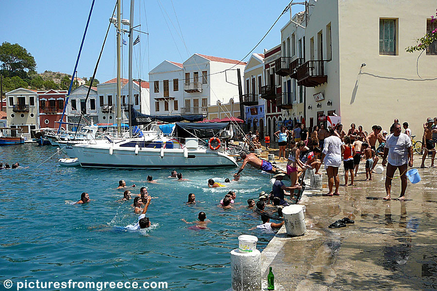 Water festival on Kastelorizo.