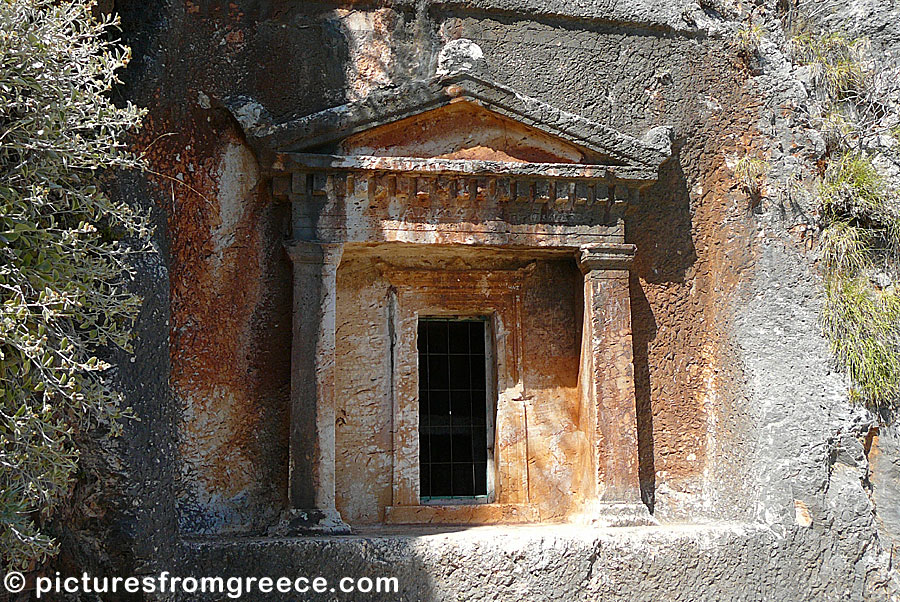 The Lykian tomb in Megisti is from the 400's before Christ.