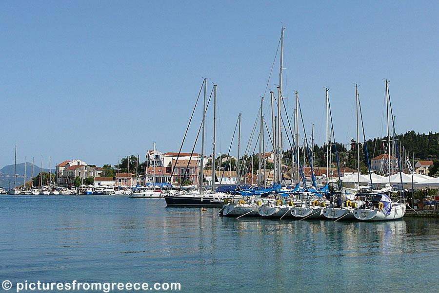 Sailing boats in Fiskardo