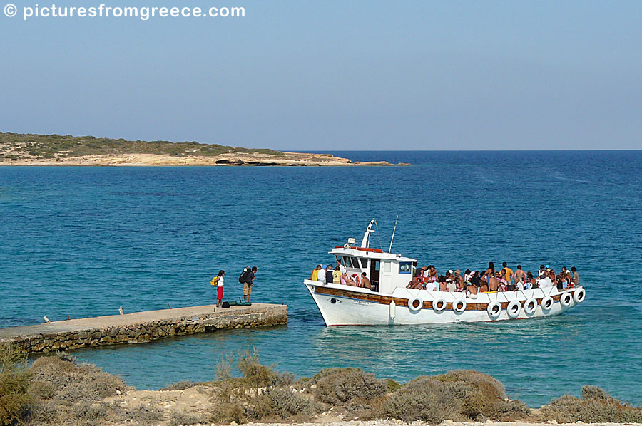 Beach boat at Finikas beach in Koufonissi.