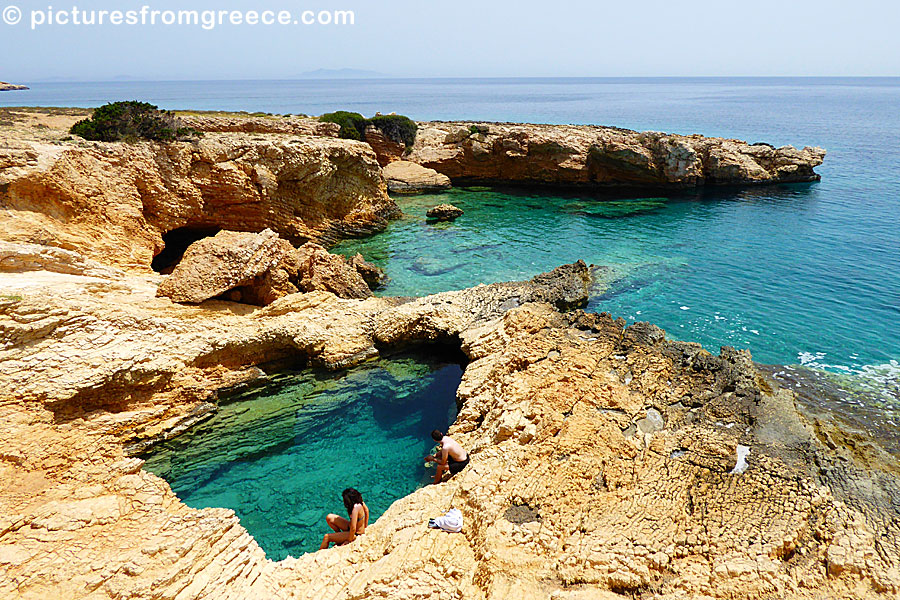 The small lagoon Devil's Eye in Koufonissi.