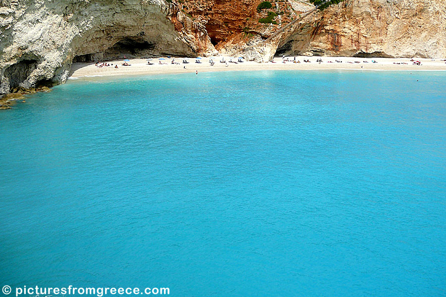 Porto Katsiki beach in Lefkada.