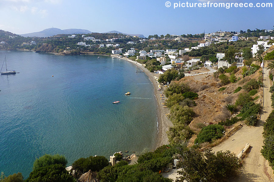 Vromolithos is a narrow beach with tavern near Spili and Panteli in Leros.