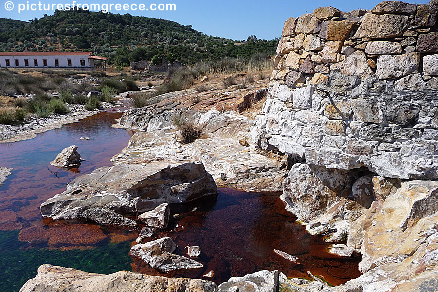 Hot springs in Polichnitos in Lesvos.