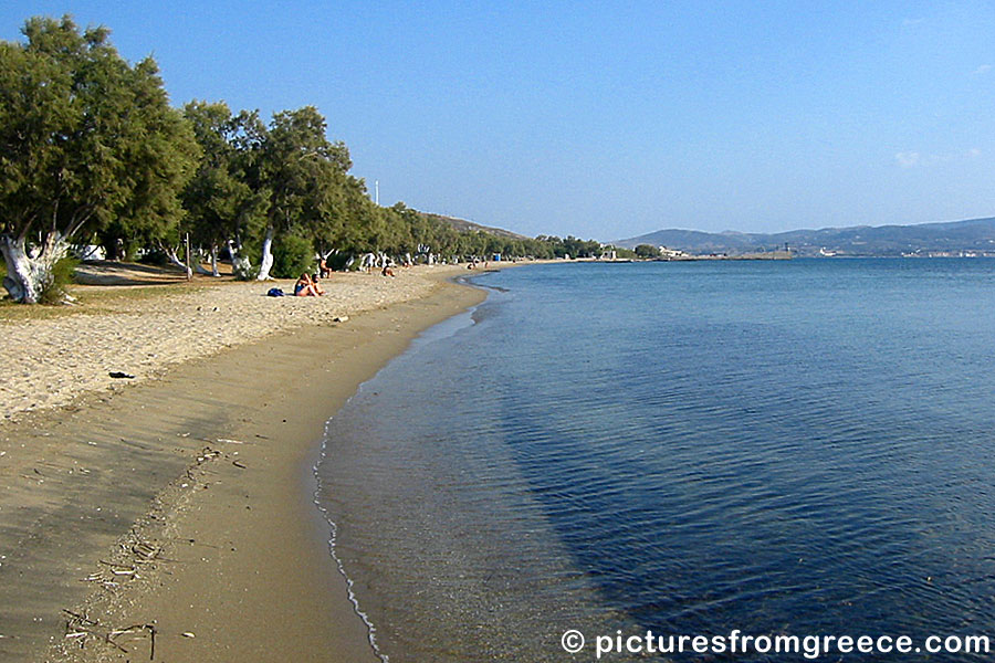 Papikinou beach close to Adamas in Milos