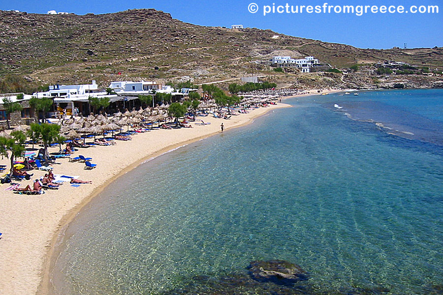 Paradise beach in Mykonos.