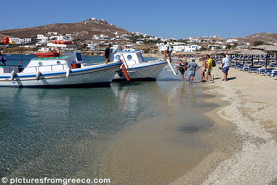 Ormos beach in Mykonos.