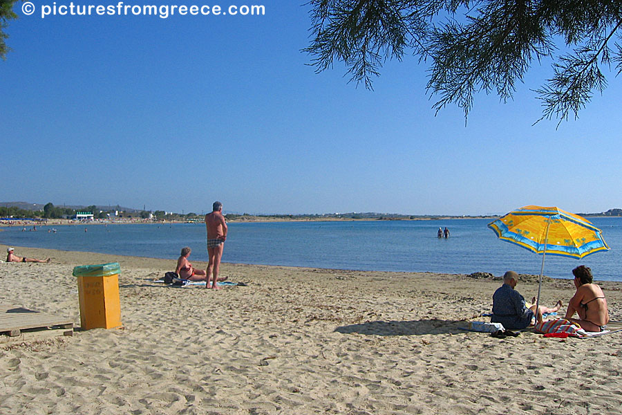 Agios Georgios, or Saint George, is the closest beach to Naxos Town, Chora.