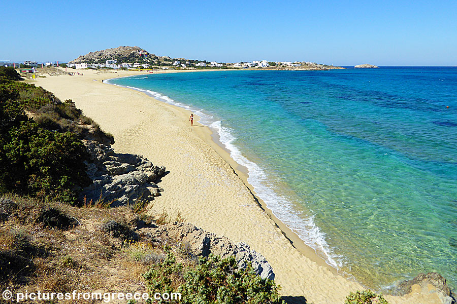 Mikri Vigla beach in Naxos is popular among kite and windsurfers.