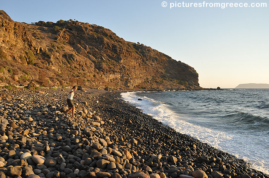 Hohlaki beach in Mandraki on Nisyros in Greece.