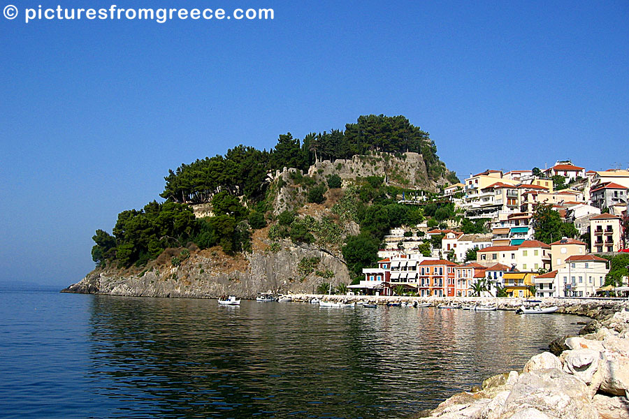 Parga town and castle.