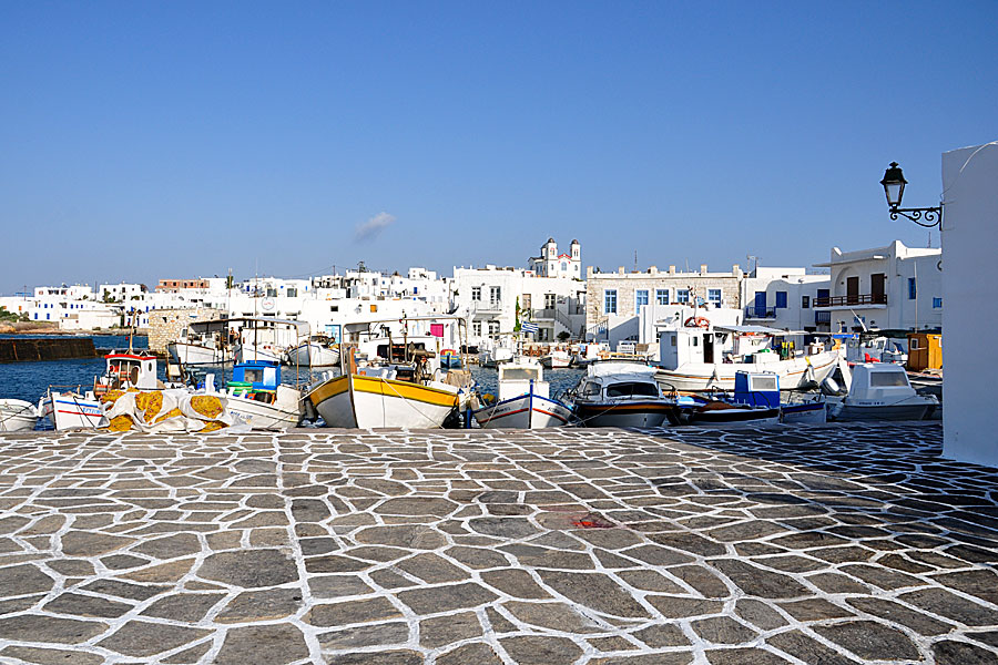 Along the small port of Naoussa in Paros you will find many good fish restaurants and cozy bars.