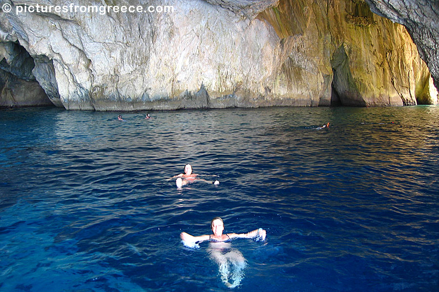 Blue cave in Paxos.