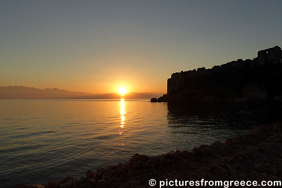 Sunrise in Koroni in southern Peloponnese.