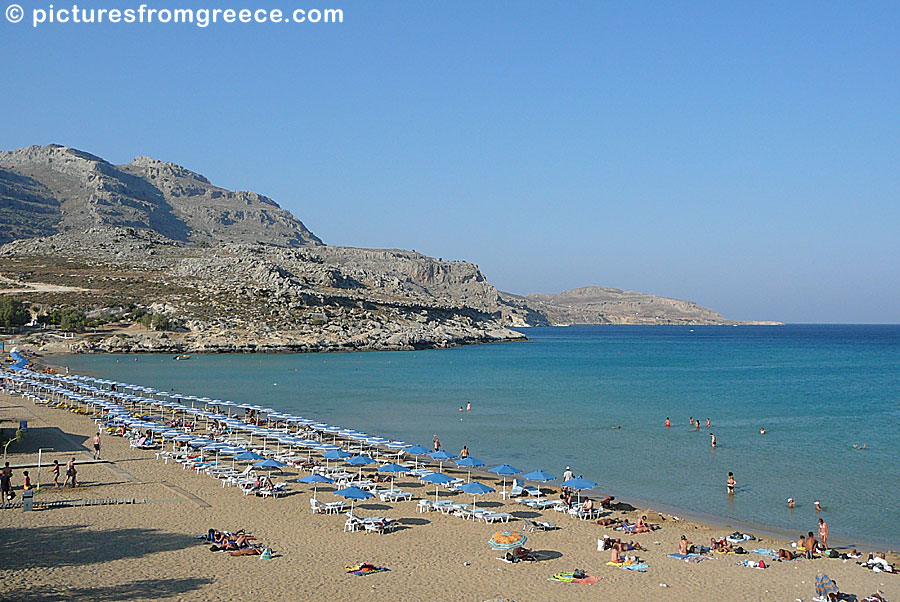 I think the beach in Agathi is the best in Rhodes.