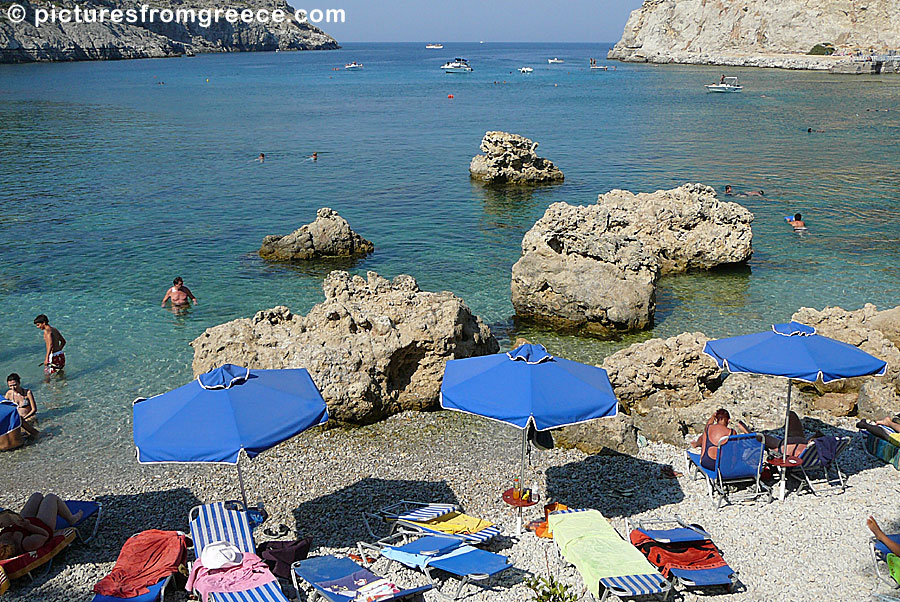 Anthony Quinn beach in Rhodes has got his name after the actor, from the movie The Guns of Navarone.